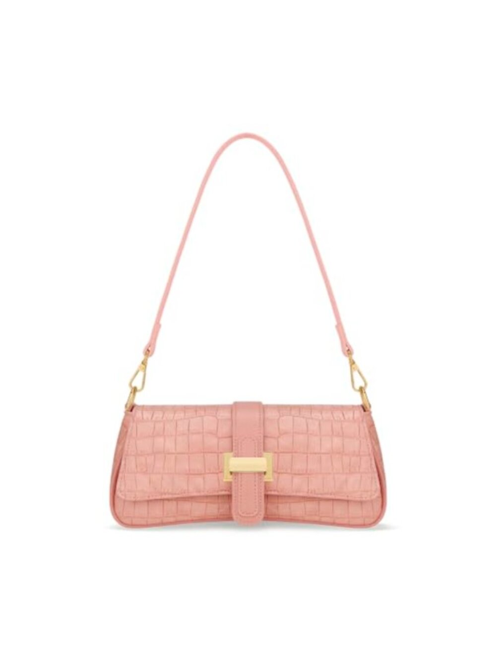 PU Leather Mini Hobo Shoulder Bag Vintage Clutch Purse Gold Chain Strap